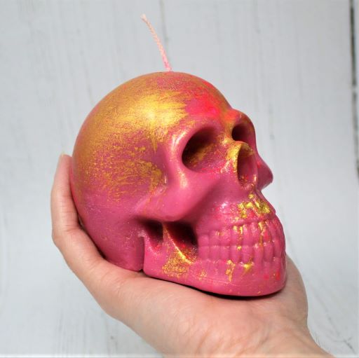 Pink Skull Candle LA VIE